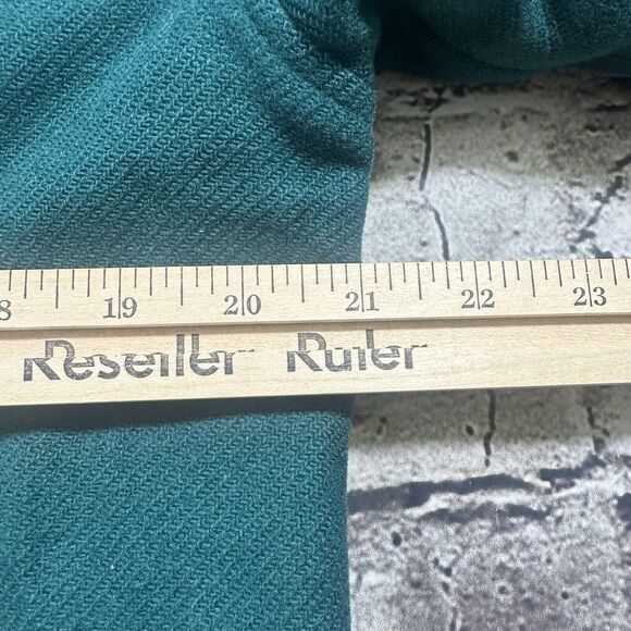 VTG Lands End Parka Coat Womens Small Green Wool Toggle Button Up Hood Lined USA - Picture 7 of 10